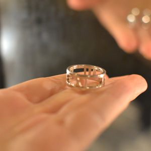 Authentic Tiffany and co atlas ring silver size 7